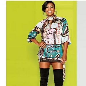 Graffiti Print Shift Dress